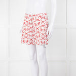 Stella McCartney White and Red Patterned Shorts