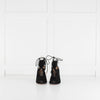 Aquazzura Black Suede Cutout Tie Up Heels