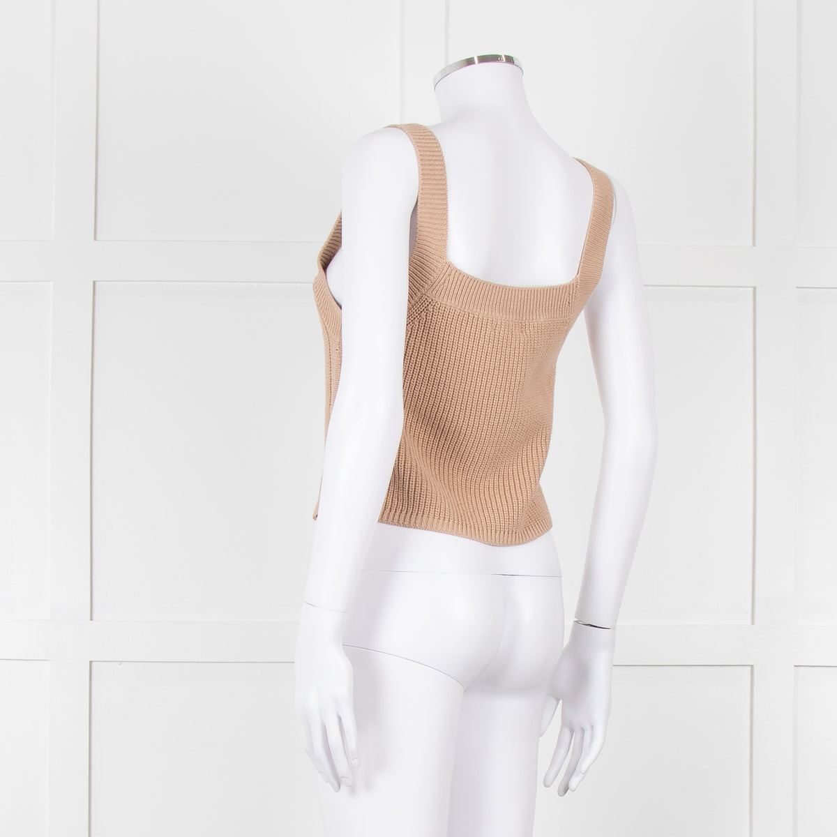 Reformation Camel Knit Cropped Top
