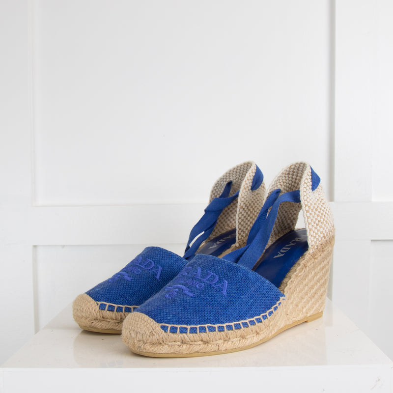 Prada Blue Espadrilles
