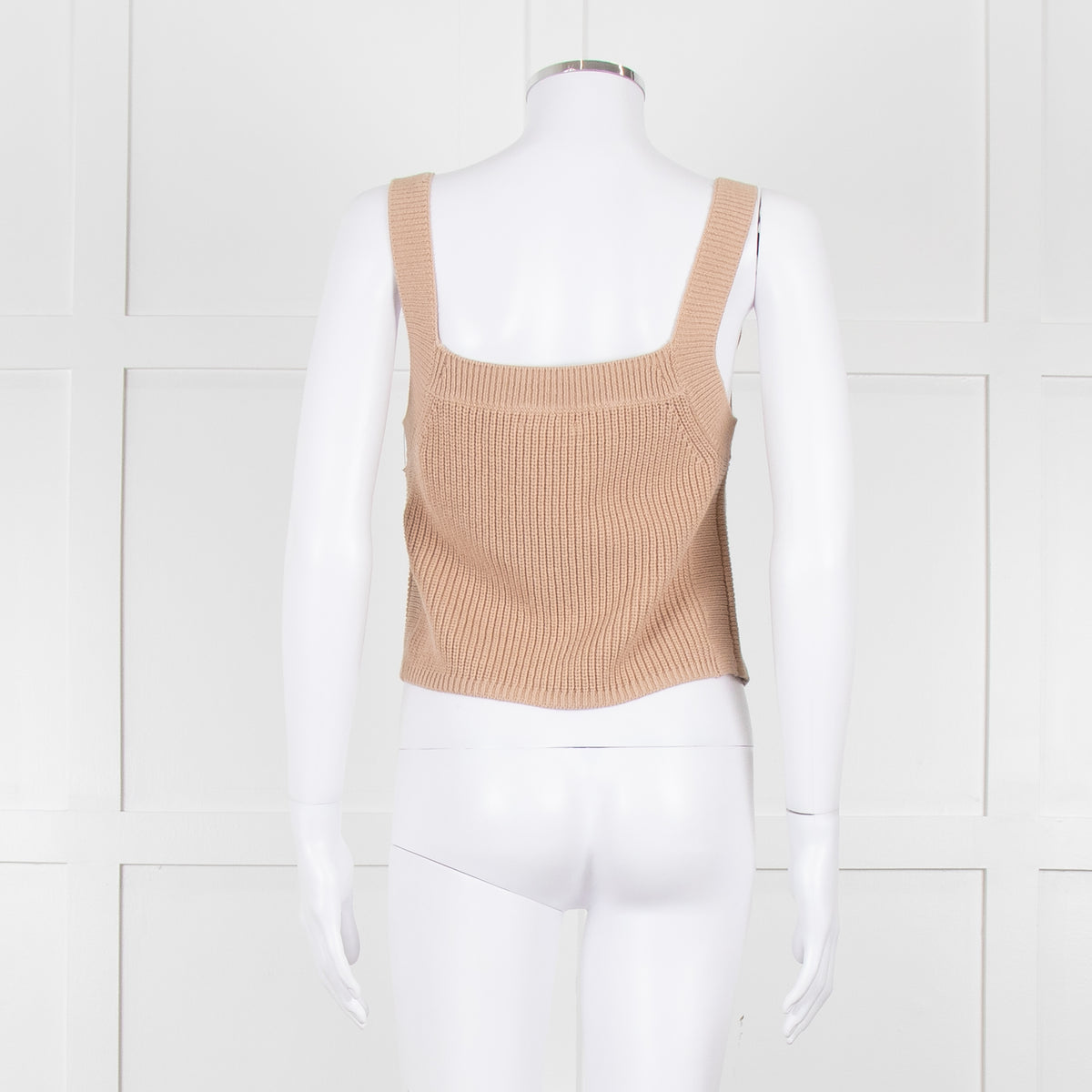 Reformation Camel Knit Cropped Top