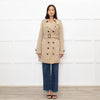 Burberry Neutral Beige Belted Short Trench Coat