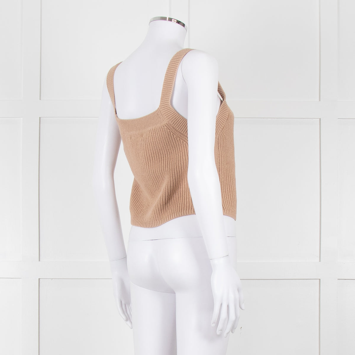 Reformation Camel Knit Cropped Top