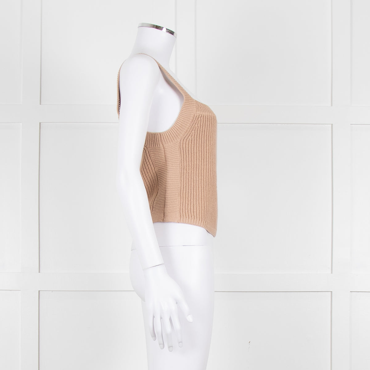 Reformation Camel Knit Cropped Top