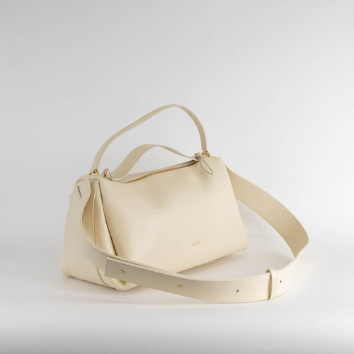 NEOUS Scorpius Cream Leather Carryall Tote