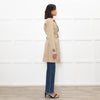 Burberry Neutral Beige Belted Short Trench Coat