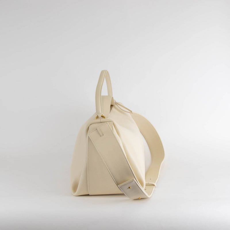 NEOUS Scorpius Cream Leather Carryall Tote