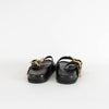 Anine Bing Black Gold Buckle Waylon Double-Strap Sliders