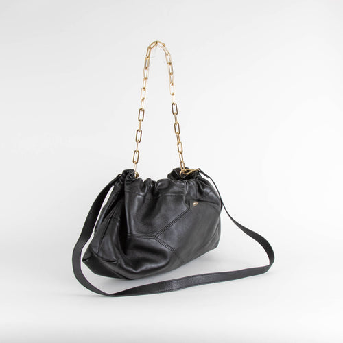 ba&sh Nappa Black Crossbody Leather June Bag