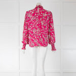 Etoile Isabel Marant Pink White Floral Long Sleeve Top