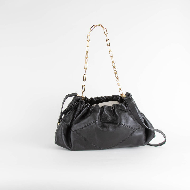 ba&sh Nappa Black Crossbody Leather June Bag