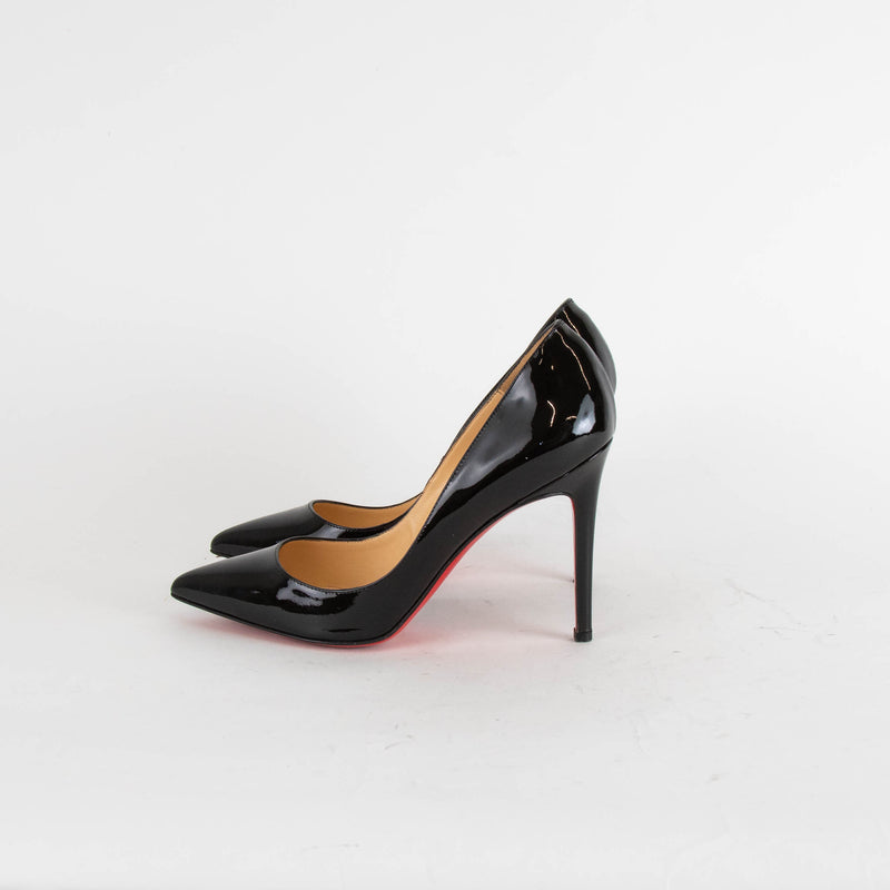 Christian Louboutin Black Patent Pointy Heeled Shoes