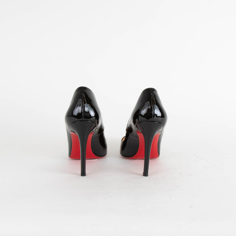 Christian Louboutin Black Patent Pointy Heeled Shoes