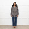 Herno Grey Detachable Collar Down Padded Coat