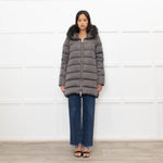 Herno Grey Detachable Collar Down Padded Coat