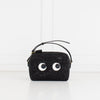 Anya Hindmarch Black Eyes Woven Crossbody Bag