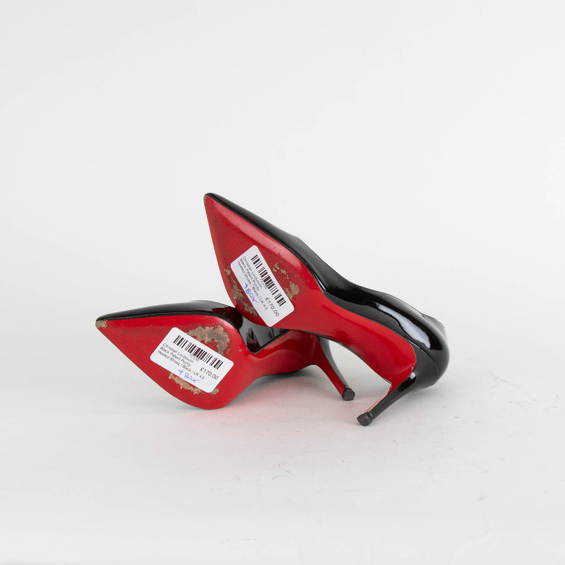 Christian Louboutin Black Patent Pointy Heeled Shoes