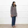 Herno Grey Detachable Collar Down Padded Coat