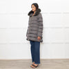 Herno Grey Detachable Collar Down Padded Coat