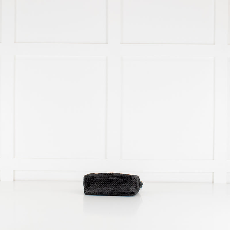 Anya Hindmarch Black Eyes Woven Crossbody Bag