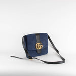 Gucci Navy Suede Arli Shoulder Bag