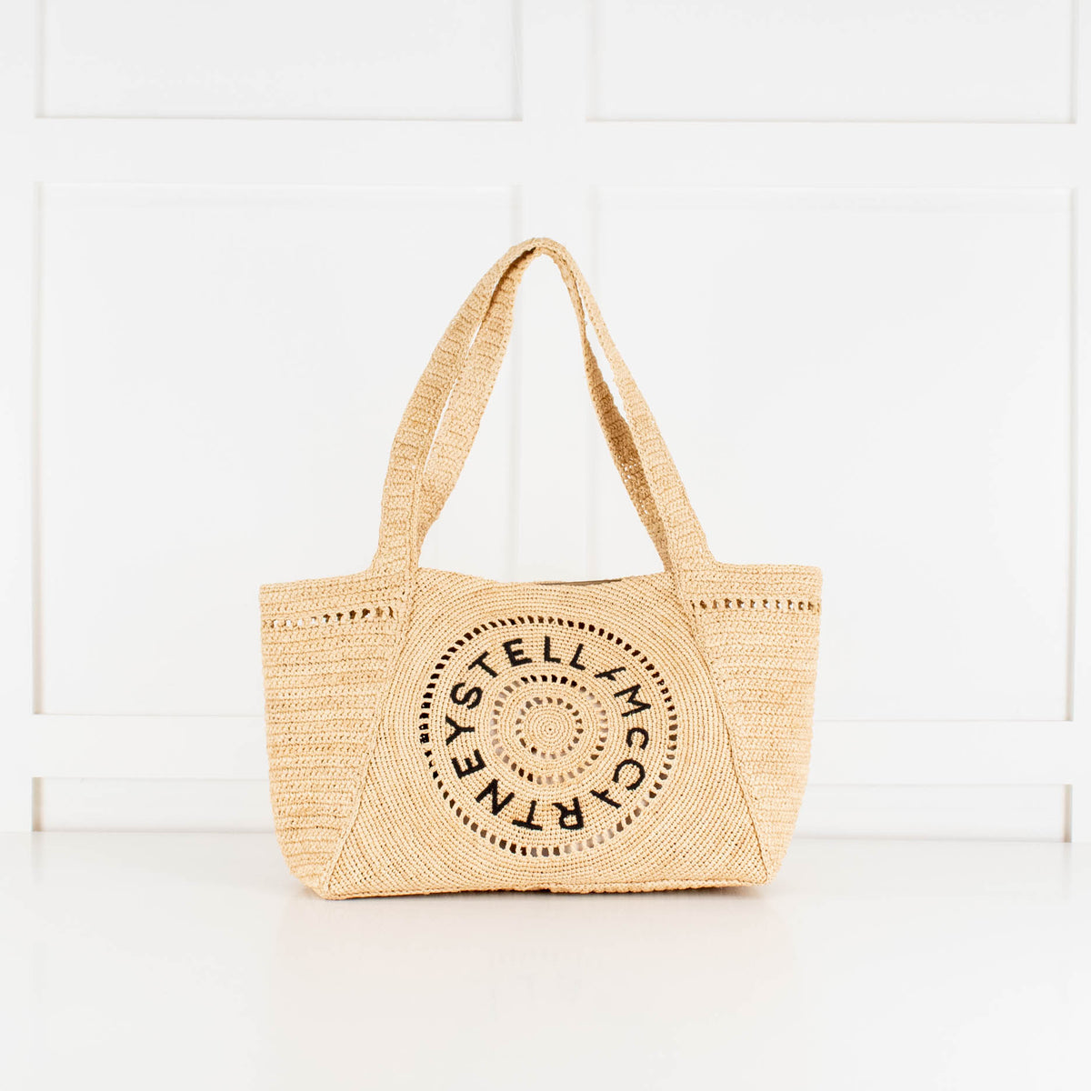 Stella McCartney Embroidered Raffia Tote