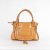 Chloe Tan Croc Effect Marcie Shoulder Bag