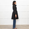Miu Miu Black Skirt Hem Drawstring Zip Front Puffer Coat