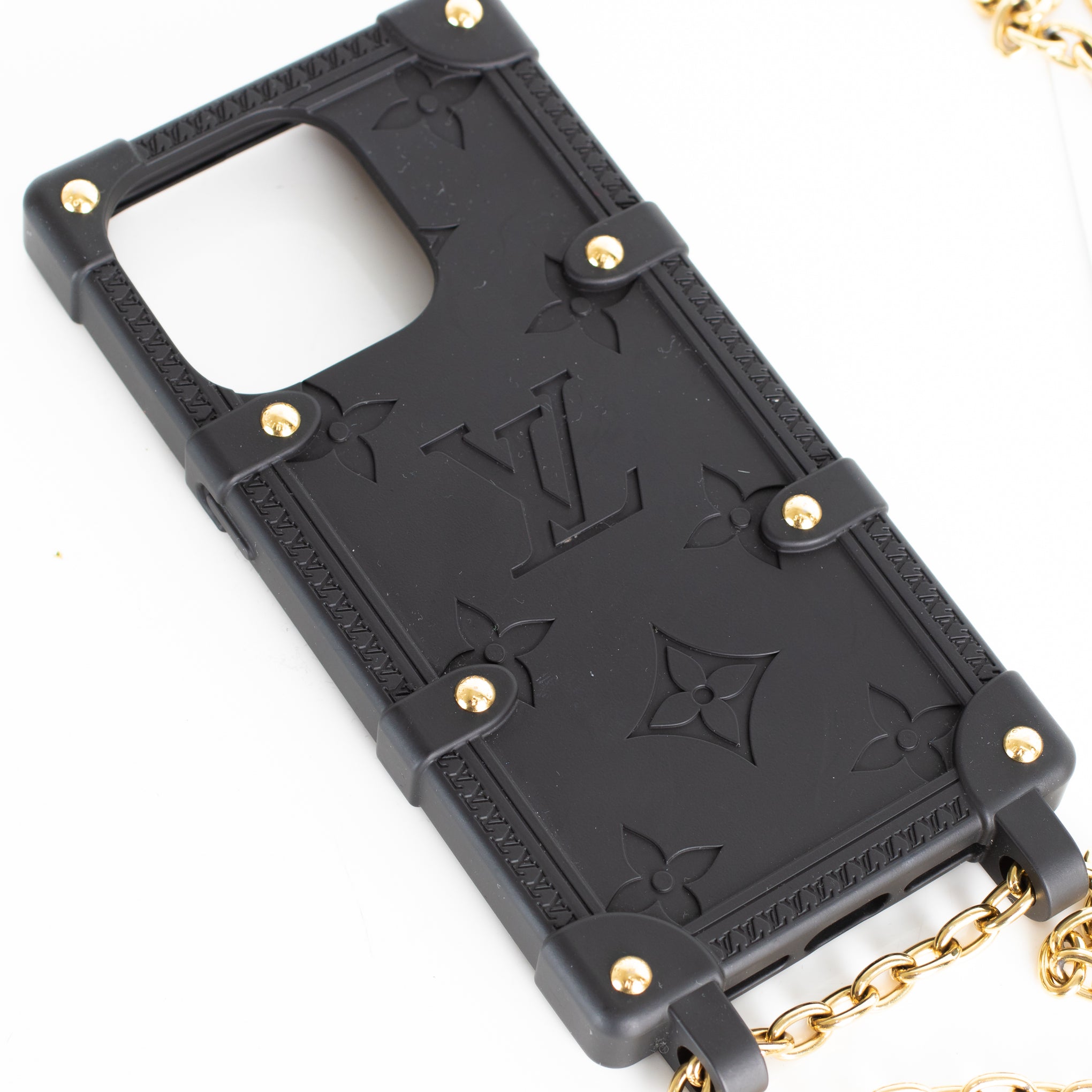 Louis Vuitton Re Trunk Case now available for ( Same comes in original  website picture attached) Iphone 14/13 Iphone 14pro Iphone…