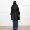Miu Miu Black Skirt Hem Drawstring Zip Front Puffer Coat