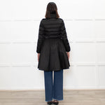Miu Miu Black Skirt Hem Drawstring Zip Front Puffer Coat