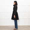 Miu Miu Black Skirt Hem Drawstring Zip Front Puffer Coat