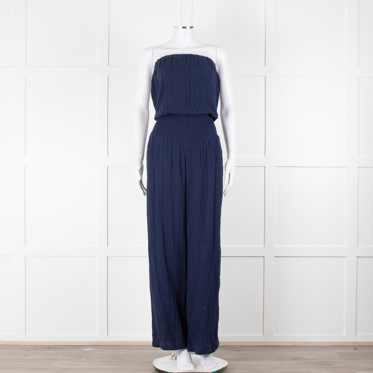 Melissa Odabash Navy Cotton Sleeveless Jumpsuit