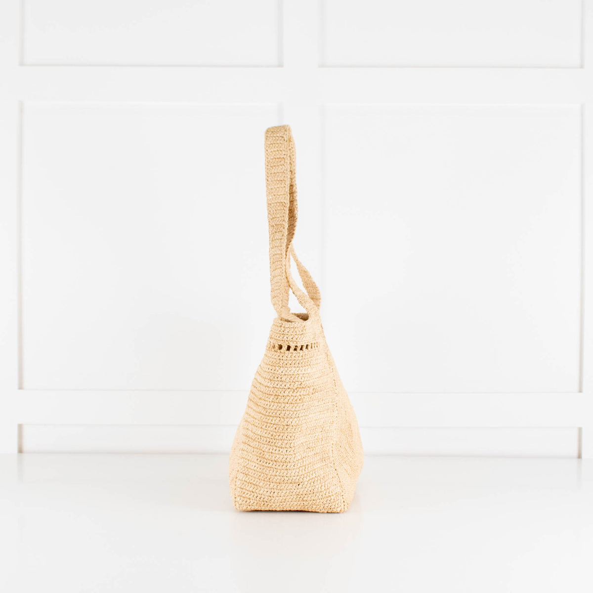 Stella McCartney Embroidered Raffia Tote