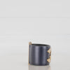 Chanel CC Logo Dark Navy Leather Cuff