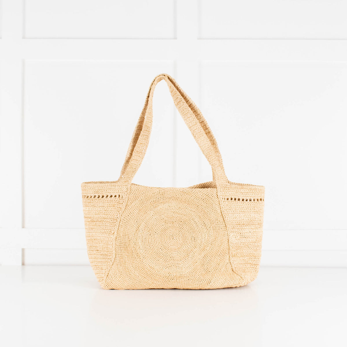 Stella McCartney Embroidered Raffia Tote