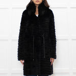 Unbranded Black Fur Knit Reversible  Coat