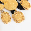 Dolce & Gabbana Black Virgin Mary Chandelier Clip on Earrings