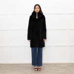 Unbranded Black Fur Knit Reversible  Coat