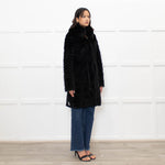 Unbranded Black Fur Knit Reversible  Coat