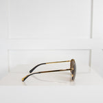 Louis Vuitton Gold Sunglasses with Brown Lenses