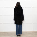 Unbranded Black Fur Knit Reversible  Coat