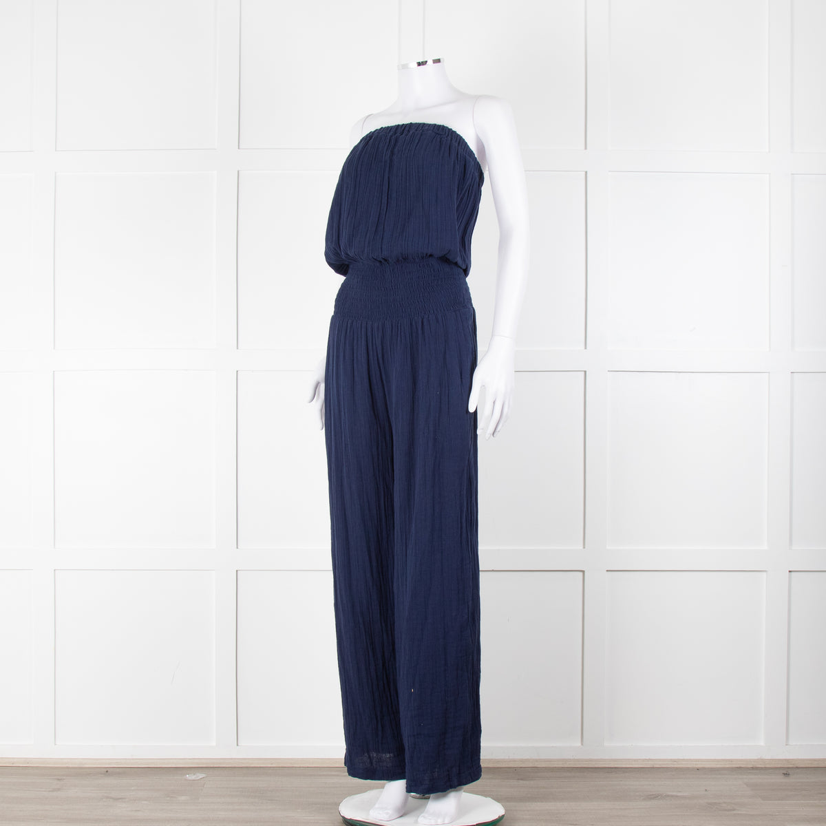 Melissa Odabash Navy Cotton Sleeveless Jumpsuit