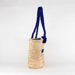 Le Sirenuse Beige Straw Blue Rope Basket
