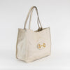 Gucci White Leather 1955 Horsebit Tote