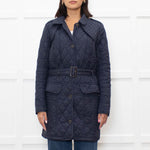 Barbour Navy Quilted Belted Jacket