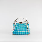 Fendi Blue and White Woven Peekaboo