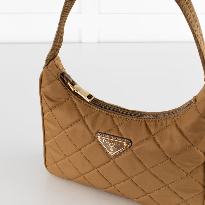 Prada Tabacco Re-Edition 2000 Quilted Handbag