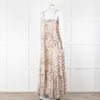 Rotate Animal Print Flounce Spaghetti Strap Maxi Dress