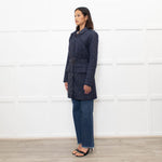 Barbour Navy Quilted Belted Jacket